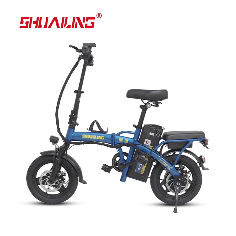 Shuailing-전기 자전거, 14 인치, 성인용 전기 자전거, 48v 25Ah 리튬 배터리, 400W 모터, 최대 속도 40 km/h